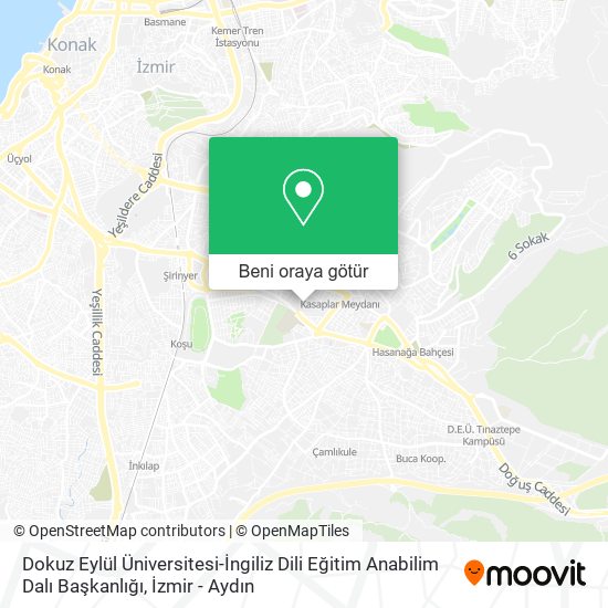 Dokuz Eylül Üniversitesi-İngiliz Dili Eğitim Anabilim Dalı Başkanlığı harita