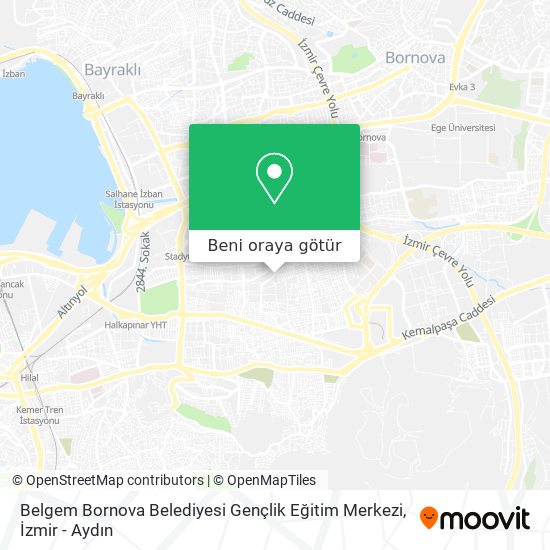 Belgem Bornova Belediyesi Gençlik Eğitim Merkezi harita