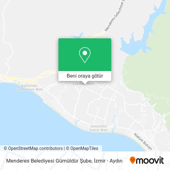 Menderes Belediyesi Gümüldür Şube harita