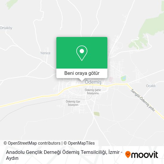 Anadolu Gençlik Derneği Ödemiş Temsilciliği harita