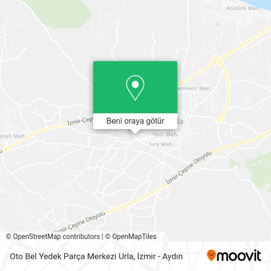 Oto Bel Yedek Parça Merkezi Urla harita