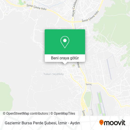 Gaziemir Bursa Perde Şubesi harita