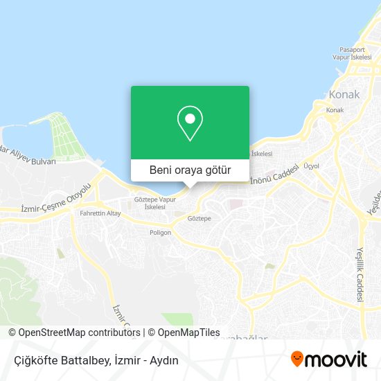 Çiğköfte Battalbey harita