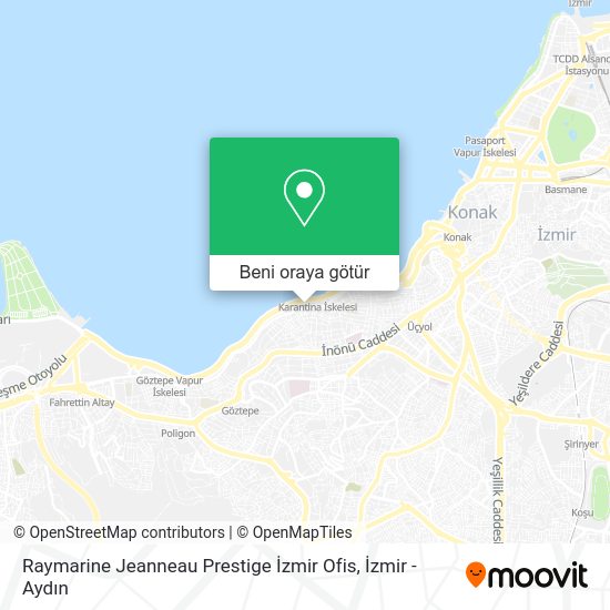 Raymarine Jeanneau Prestige İzmir Ofis harita