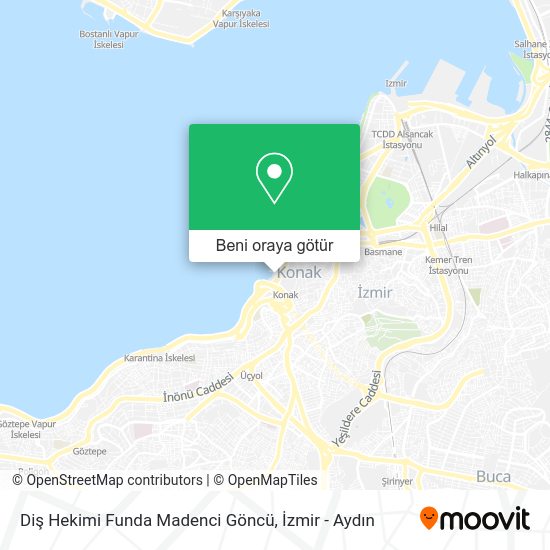 Diş Hekimi Funda Madenci Göncü harita