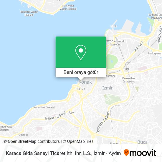 Karaca Gida Sanayi Ticaret Ith. Ihr. L.S. harita