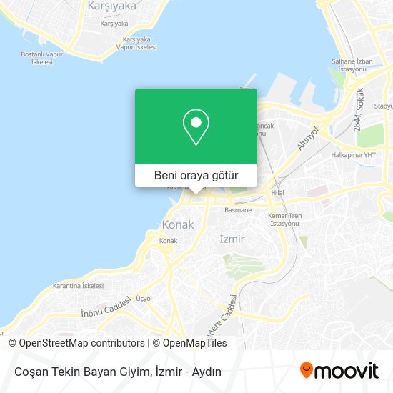 Coşan Tekin Bayan Giyim harita
