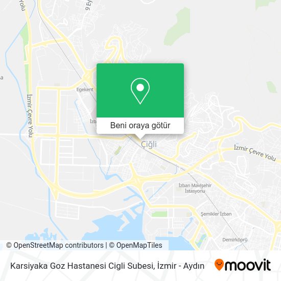 Karsiyaka Goz Hastanesi Cigli Subesi harita