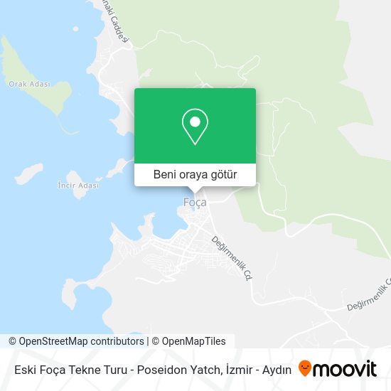 Eski Foça Tekne Turu - Poseidon Yatch harita