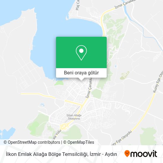 İlkon Emlak Aliağa Bölge Temsilciliği harita