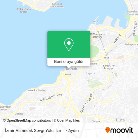 İzmir Alsancak Sevgi Yolu harita