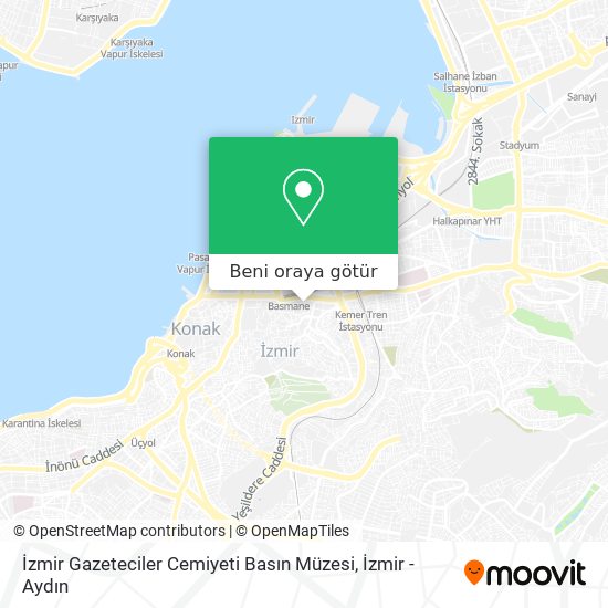 İzmir Gazeteciler Cemiyeti Basın Müzesi harita