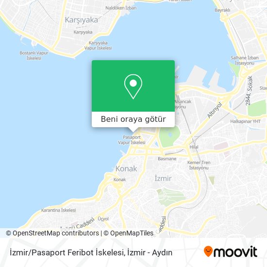 İzmir / Pasaport Feribot İskelesi harita