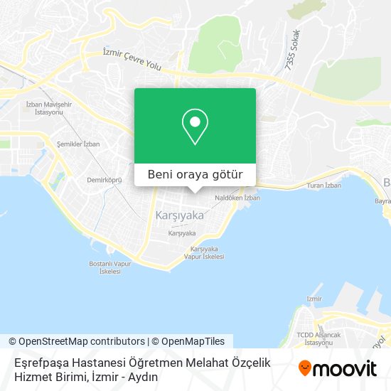 Eşrefpaşa Hastanesi Öğretmen Melahat Özçelik Hizmet Birimi harita