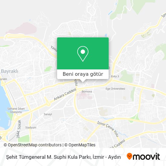 Şehit Tümgeneral M. Suphi Kula Parkı harita