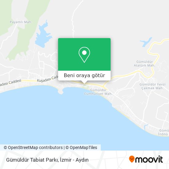 Gümüldür Tabiat Parkı harita