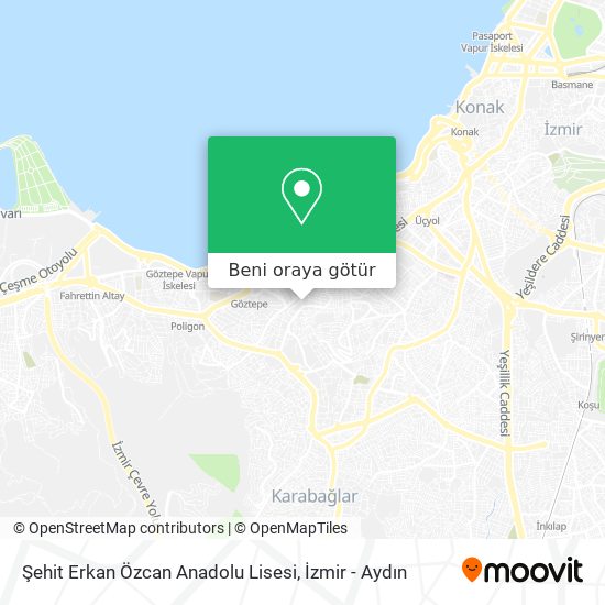Şehit Erkan Özcan Anadolu Lisesi harita