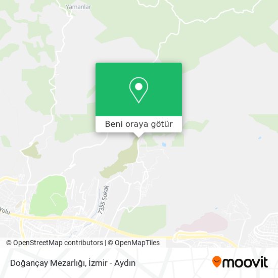 Doğançay Mezarlığı harita