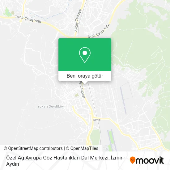 Özel Ag Avrupa Göz Hastalıkları Dal Merkezi harita