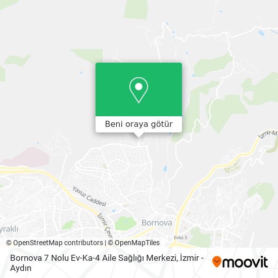 Bornova 7 Nolu Ev-Ka-4 Aile Sağlığı Merkezi harita