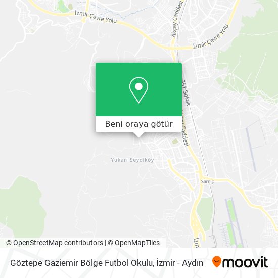Göztepe Gaziemir Bölge Futbol Okulu harita