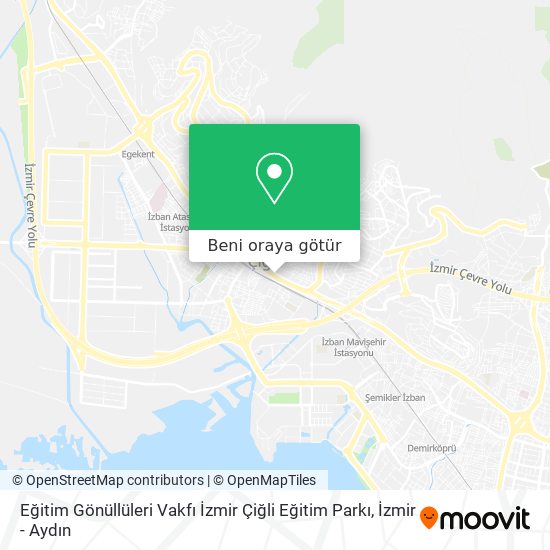 Eğitim Gönüllüleri Vakfı İzmir Çiğli Eğitim Parkı harita
