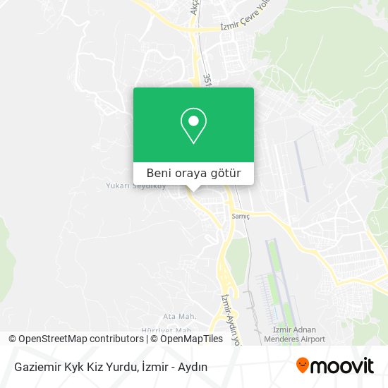 Gaziemir Kyk Kiz Yurdu harita
