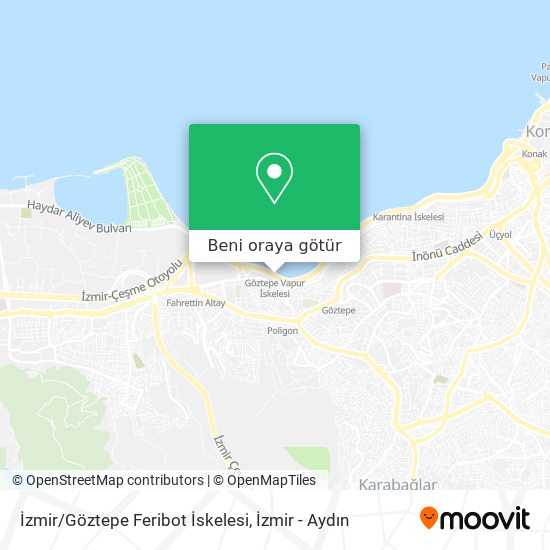 İzmir/Göztepe Feribot İskelesi harita
