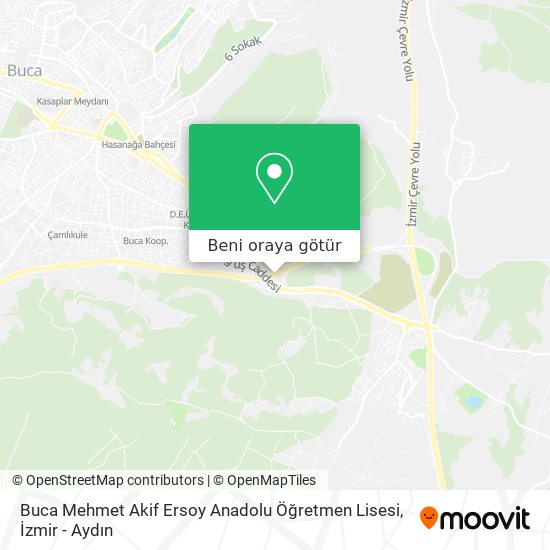 Buca Mehmet Akif Ersoy Anadolu Öğretmen Lisesi harita