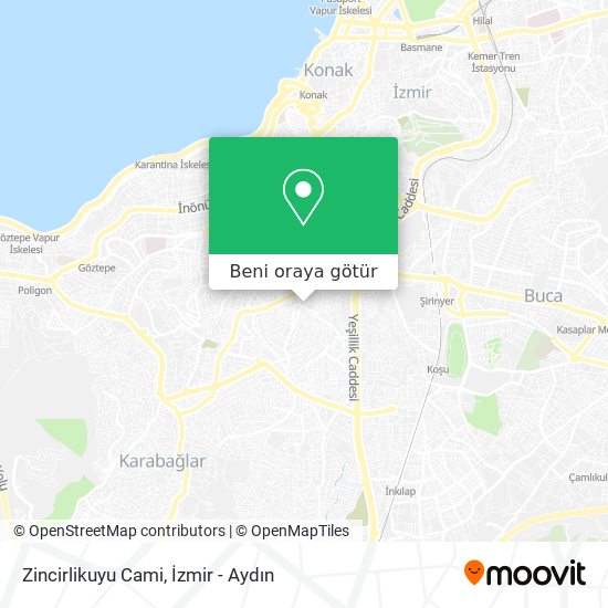 Zincirlikuyu Cami harita