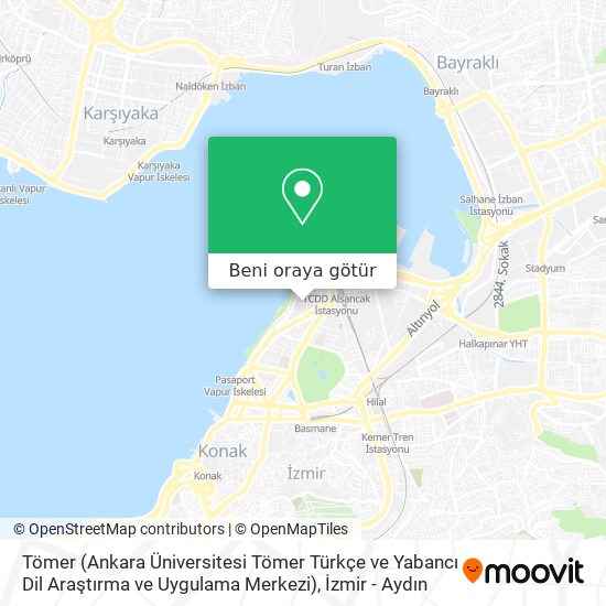 Tömer (Ankara Üniversitesi Tömer Türkçe ve Yabancı Dil Araştırma ve Uygulama Merkezi) harita