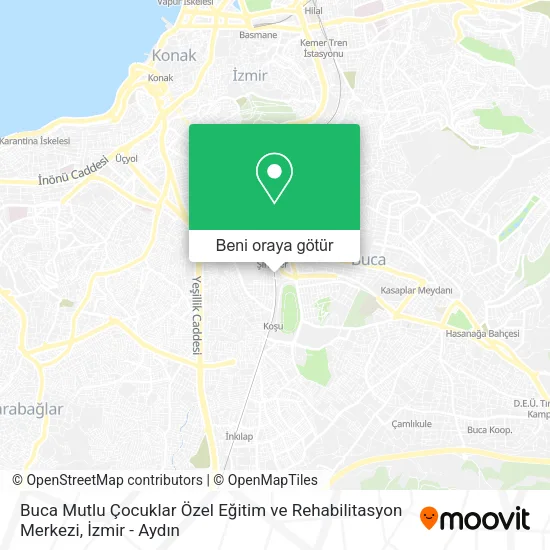 Buca Mutlu Çocuklar Özel Eğitim ve Rehabilitasyon Merkezi harita