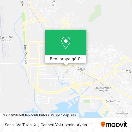 Sasalı Ve Tuzla Kuş Cenneti Yolu harita