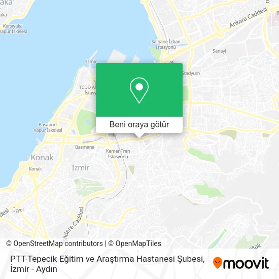 PTT-Tepecik Eğitim ve Araştırma Hastanesi Şubesi harita