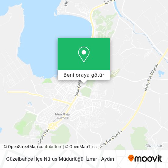 Güzelbahçe İlçe Nüfus Müdürlüğü harita