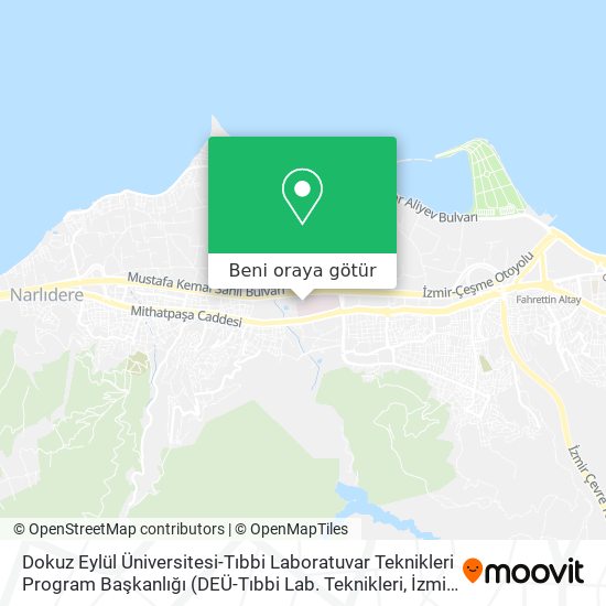 Dokuz Eylül Üniversitesi-Tıbbi Laboratuvar Teknikleri Program Başkanlığı harita