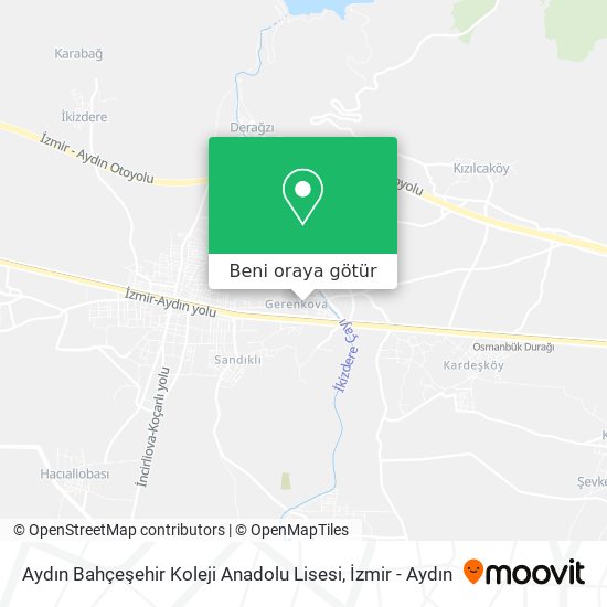 Aydın Bahçeşehir Koleji Anadolu Lisesi harita