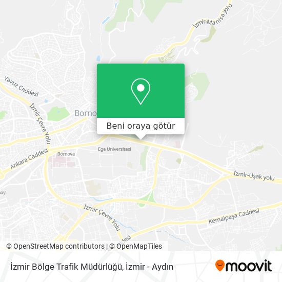 İzmir Bölge Trafik Müdürlüğü harita