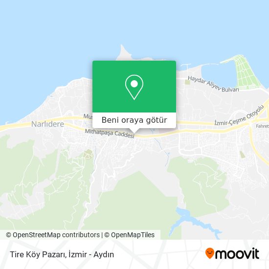 Tire Köy Pazarı harita