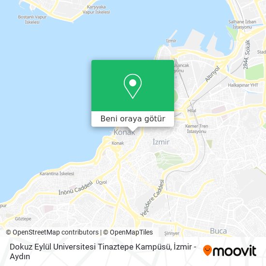 Dokuz Eylül Universitesi Tinaztepe Kampüsü harita