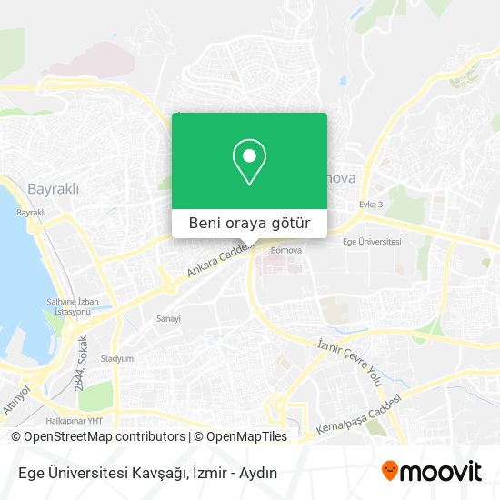 Ege Üniversitesi Kavşağı harita