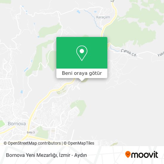 Bornova Yeni Mezarlığı harita