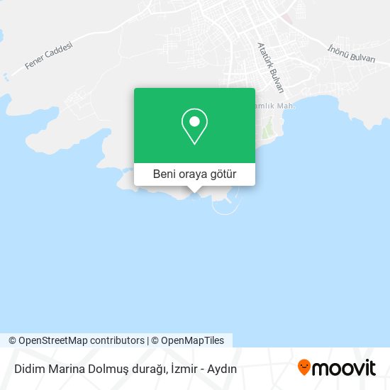 Didim Marina Dolmuş durağı harita