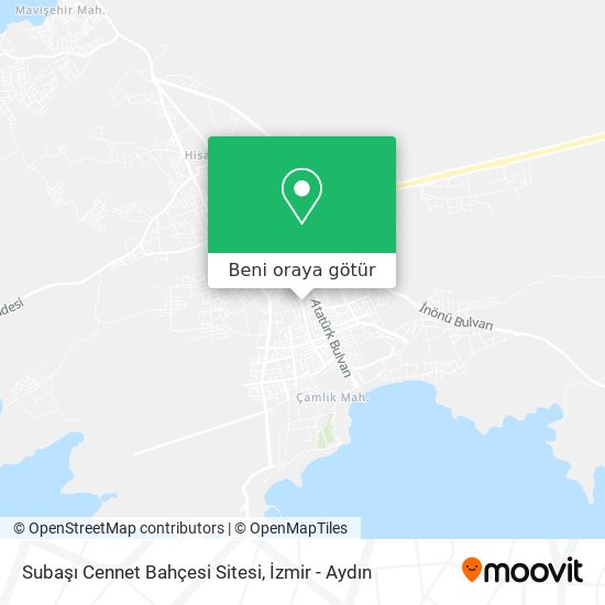 Subaşı Cennet Bahçesi Sitesi harita