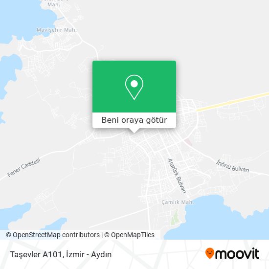 Taşevler A101 harita