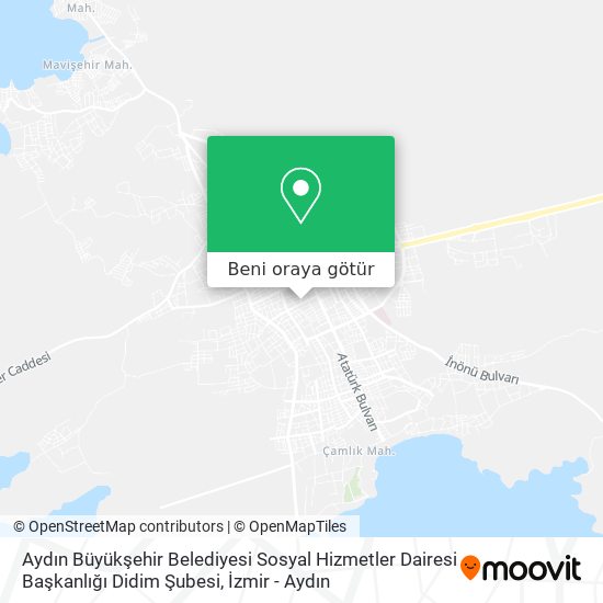 Aydın Büyükşehir Belediyesi Sosyal Hizmetler Dairesi Başkanlığı Didim Şubesi harita