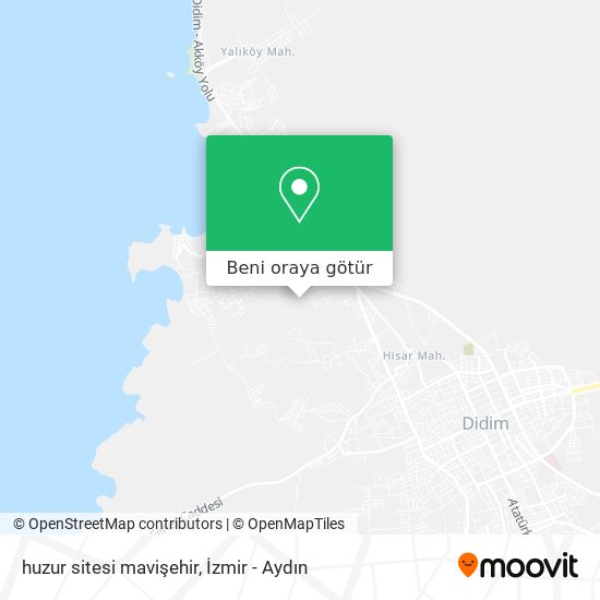 huzur sitesi mavişehir harita