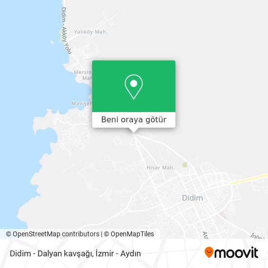 Didim - Dalyan kavşağı harita