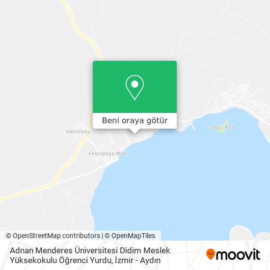 Adnan Menderes Üniversitesi Didim Meslek Yüksekokulu Öğrenci Yurdu harita