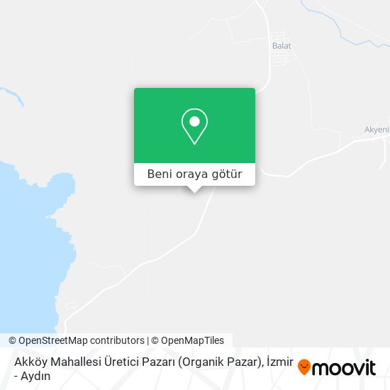 Akköy Mahallesi Üretici Pazarı (Organik Pazar) harita